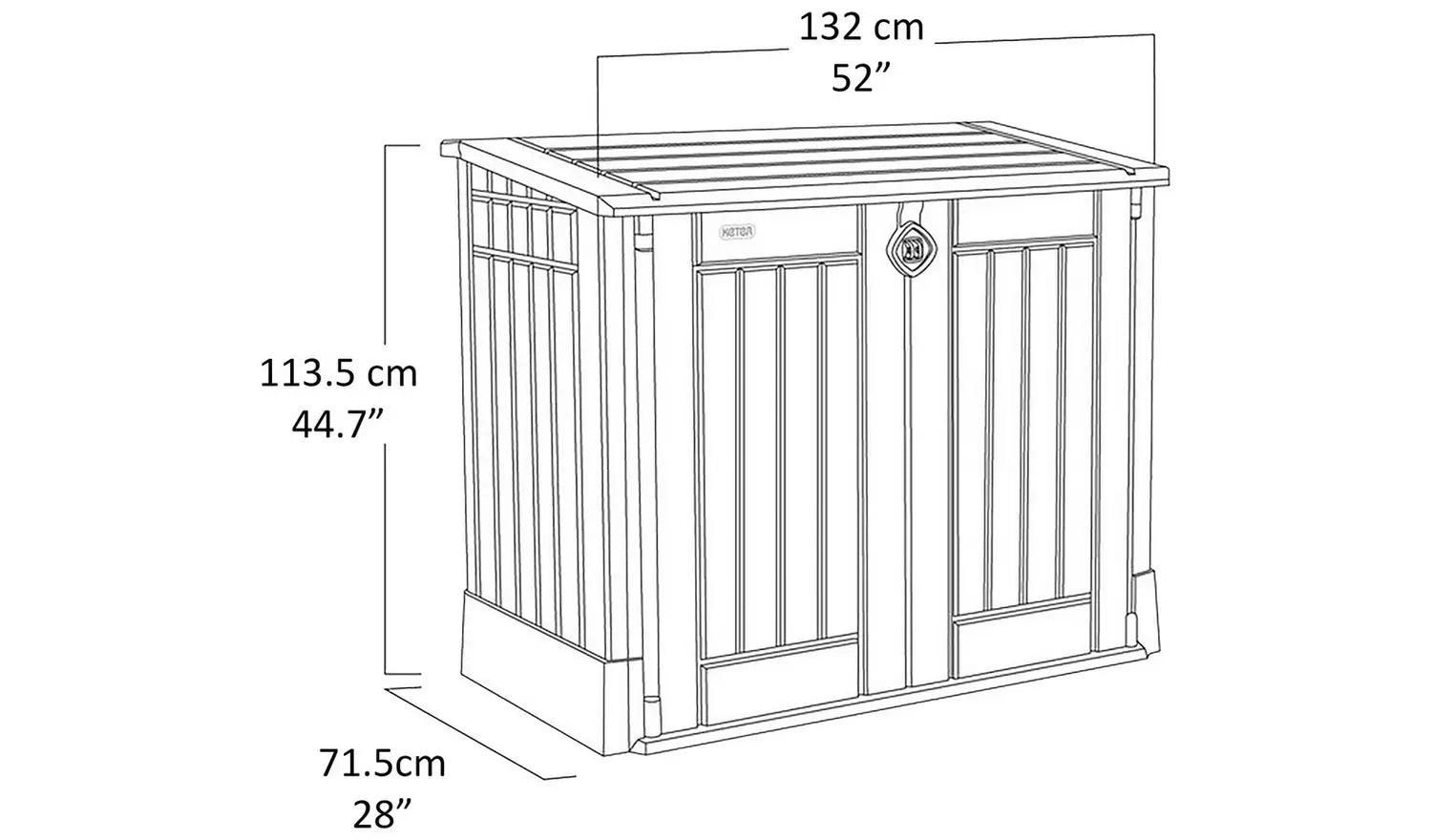 Keter Store-It-Out Midi 880L Plastic Garden Storage – Beige & Brown - Image 12