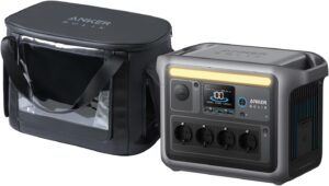 Anker SOLIX C1000 tragbare Powerstation mit wasserfester Tragetasche, 1800W Solargenerator, 1056Wh LFP (LiFePO4) Akku betrieben, 4 AC-Steckdosen