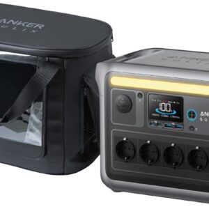 Anker SOLIX C1000 tragbare Powerstation mit wasserfester Tragetasche, 1800W Solargenerator, 1056Wh LFP (LiFePO4) Akku betrieben, 4 AC-Steckdosen