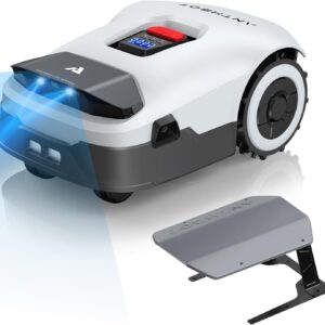 ANTHBOT KI Drahtloser Mähroboter ohne Begrenzungskabel Max. 900m², Full Frequenzband RTK+4-Kamera-Vision Rasenpflege Gerät Roboter ohne Kabel, Mehrzonen-Management, Hindernisvermeidung Rasenroboter -Genie600
