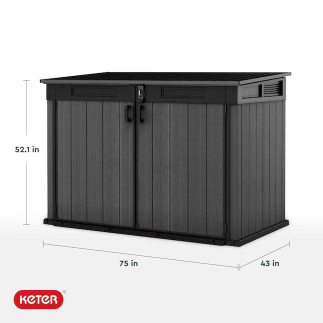 Keter Cortina Mega Store 6ft 2020 Litre (1.9 x 1.1m) – Dark Grey - Image 8