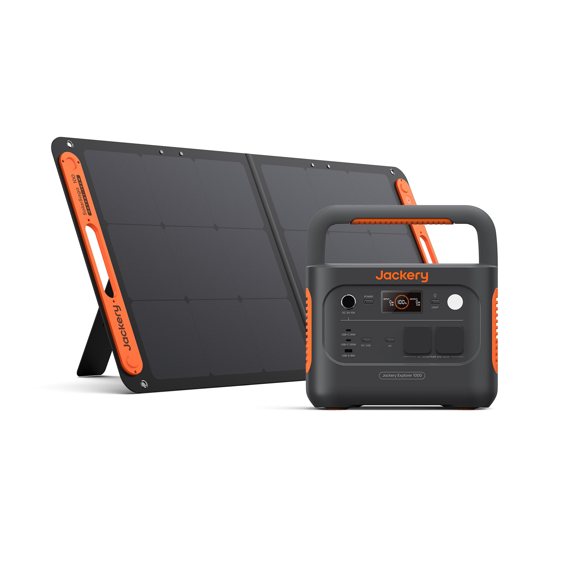 Jackery Powerstation 1000 v2 mit 200W Solarpanel, 1070Wh LiFePO4 Solargenerator, 1500W AC/100W USB-C Ausgang,1 Std. Schnellladung für Camping, Wohnmobil, Notfall - Image 2