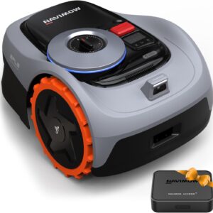 Navimow i105E Mähroboter ohne Begrenzungskabel, Empf. 500 m², Max. 600 m², RTK+Vision Rasenpflege Gerät Roboter Testsieger, Igelschutz Rasenroboter, KI Auto Kartierung, Virtuelle Begrenzung, Mehrzonen