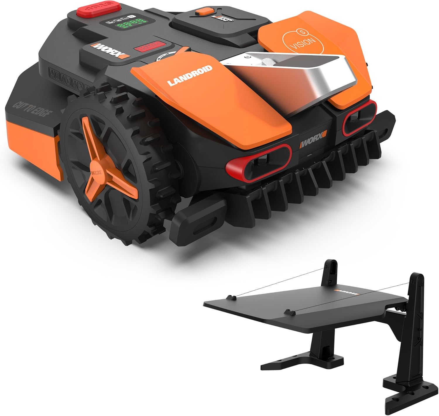 WORX Landroid Vision S250 Mähroboter WR202E für Gärten bis 250m², AI Rasenpflege Gerät Roboter ohne Begrenzungskabel (WLAN & Bluetooth, aktive Hindernisvermeidung mit KI-Technologie, Igelschutz)